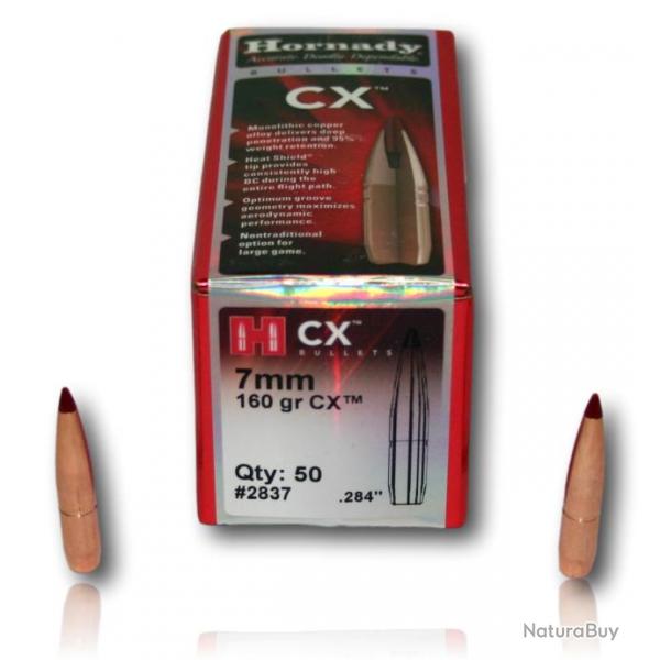 OGIVE HORNADY CX CAL 7mm 284 160GR BTE 50 2837