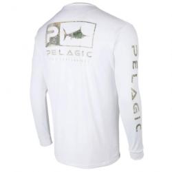 L-Shirt Pelagic Aquatek Icon L Blanc