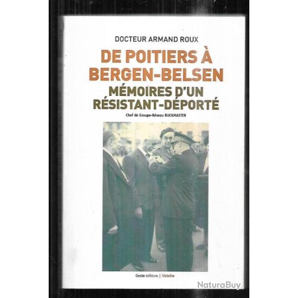 de poitiers  bergen-belsen mmoires d'un rsistant dport docteur armand roux buckmaster