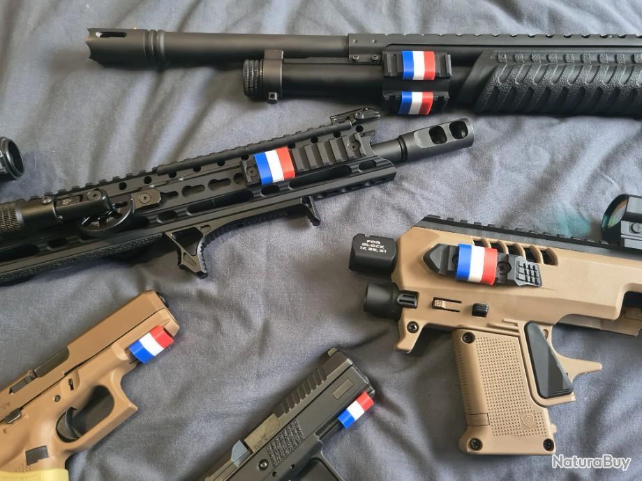 Clips Couvre-rail Picatinny Croix De Lorraine – Bleu Blanc Rouge (France)