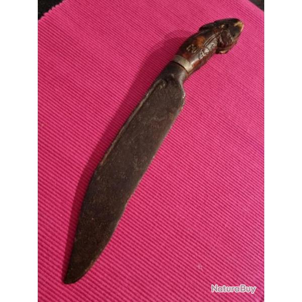 Rare 18e Piha Kaetta couteau ancien du Sri-Lanka
