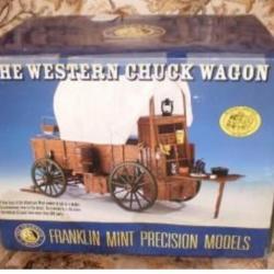 BAISSE DU PRIX: Chariot "Chuck Wagon" by Franklin Mint ! Cowboy, Country , Farwest,Collection !