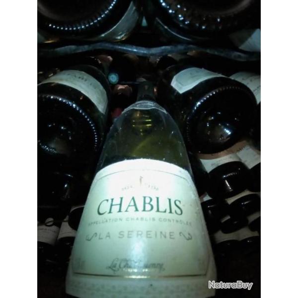 superbe lot de 3 bouteilles de Chablis "la Sereine" de la "Chablisienne" 2014
