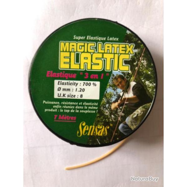 5 m lastique magic latex 1,2 mm 700% plein peche coup