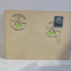 Papier Allemand Format CPA Strassburg Strasbourg Tampon 1941 ww2
