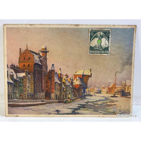 Ancienne Carte postale WW2 Allemande Avec Timbre Aigle Allemand