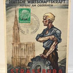 Ancienne Carte postale WW2 exposition puissance économique Allemande  Strassburg Strasbourg 1941