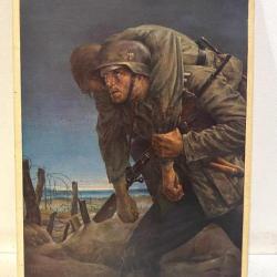 Ancienne Carte postale WW2 Soldat Allemand au front