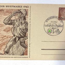 Ancienne Carte postale WW2 Allemande tag der briefmarke 1942 Tampon Timbre Afrikakorps