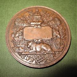 medaille de cuivre "societe des agriculteurs de france" diametre 55 mm poids 79,4 grs