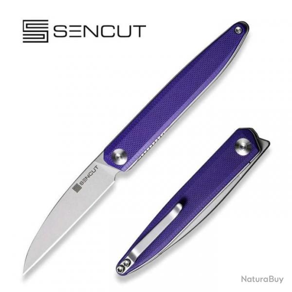 Couteau Sencut Jubil Purple Lame Acier D2 Wharncliffe Manche G10 IKBS Linerlock Clip S200291