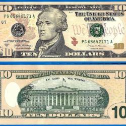 Usa 10 Dollars 2017 A Neuf Mint Chicago G7 Suffixe A Us United States Billet Dollar