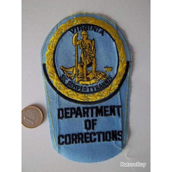 cusson U.S Virginia collection insigne The Virginia Department of Corrections (VADOC)