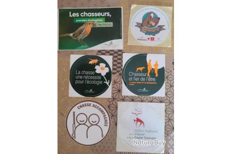 Lot d autocollants de chasse f d ration des chasseurs 6 stickers