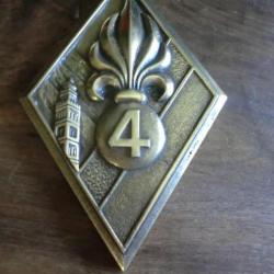 plaque losange  bronze du 4° regiment legion etrangere