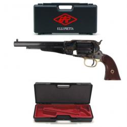 Revolver Pietta  Remington 1858 Jaspe crosse quadrillée - 44 + Malette