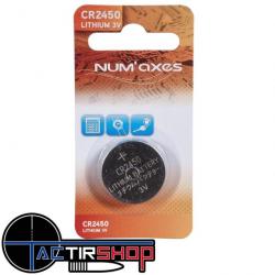 NUM'AXES - Blister 1 pile CR2450 lithium 3 V (Equivalence : DL2450)