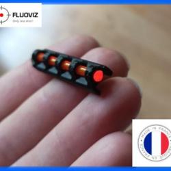 guidon fibre optique fluo rouge pour bande de 9mm (viseur, aide à la visée, mire, hausse)