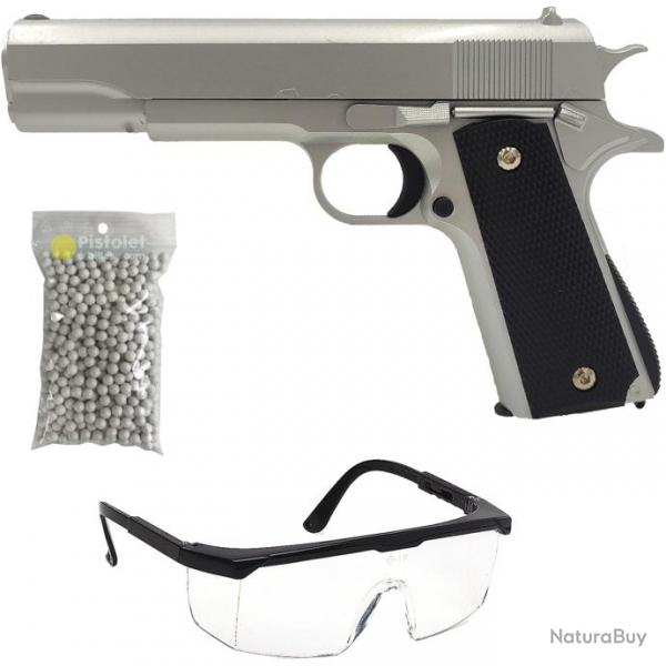 Pack rplique airsoft Style 1911 Silver (Galaxy)