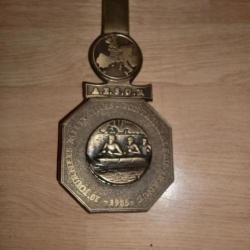 plaque bronze 10 eme journées militaires - fontainebleau france / 1985  A E S O R