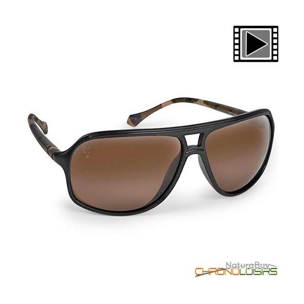 Lunettes Polarisantes Fox Avi8 Black & Camo Verre Marron