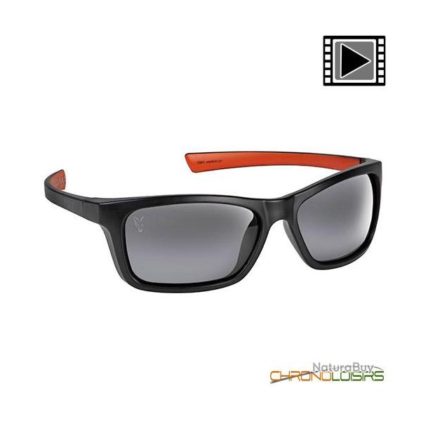 Lunettes Polarisantes Fox Collection Wrap Black/Orange Verre Gris