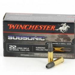 Destockage !! Munitions Winchester Subsonic - Cal. 22 LR x 5 boites