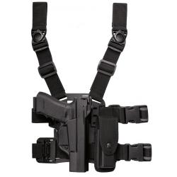 Plaque de cuisse 2 sangles ceinturon 8K18 NOIR