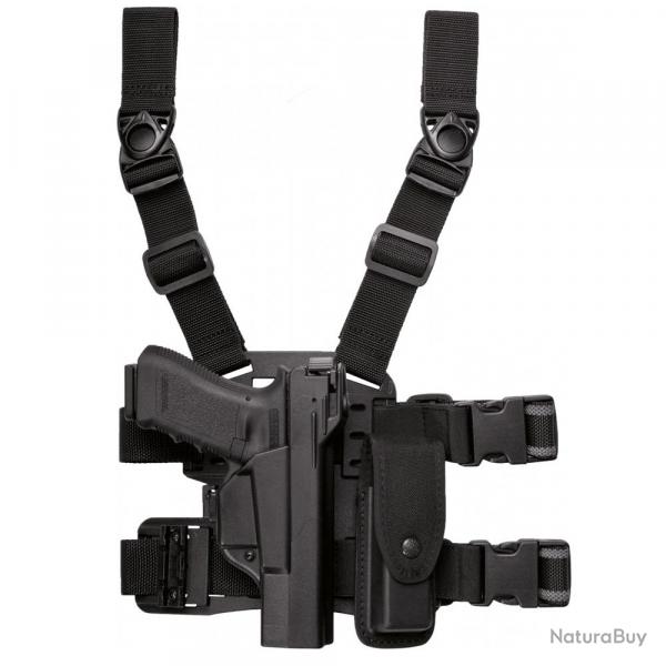 Plaque de cuisse 2 sangles ceinturon 8K18 NOIR
