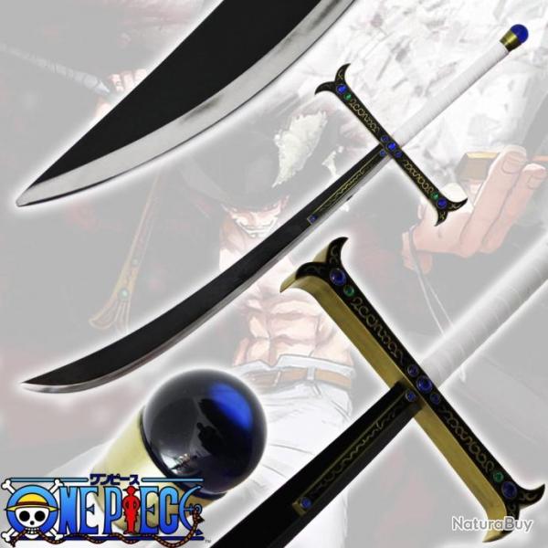 Katana en Mtal Kokuto Yoru de Mihawk Dracule ONE PIECE