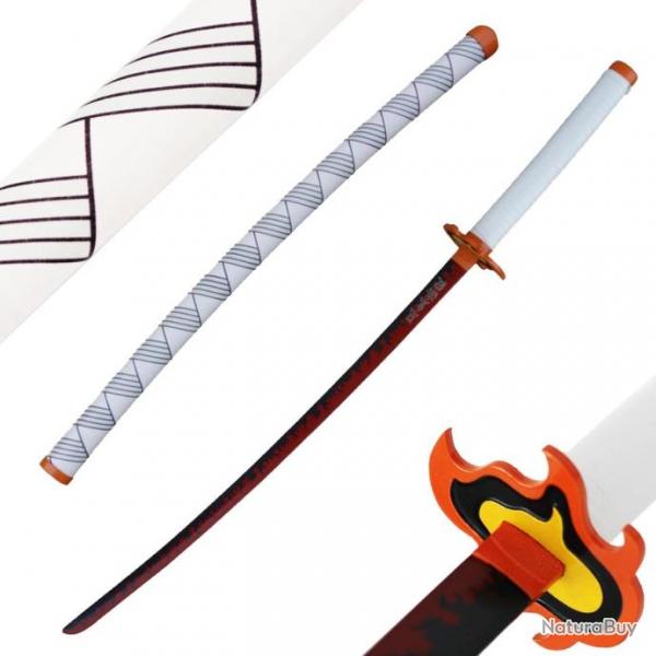 Katana en Mtal Demon Slayer Rengoku Kyojuro - Pilier du Feu