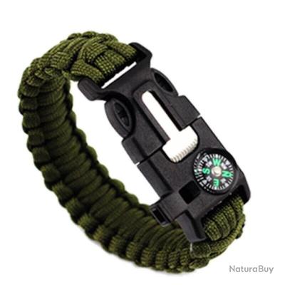 Montre Paracorde Multifonction Avec Boussole Et Sifflet – 6 Couleurs Au Choix