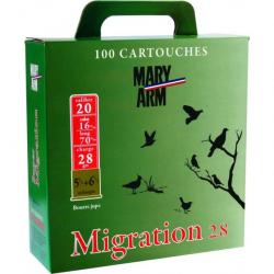 PACK 100 CARTOUCHES MARY ARM MIGRATION 28 BJ 7.5+8.5 CALIBRE 20