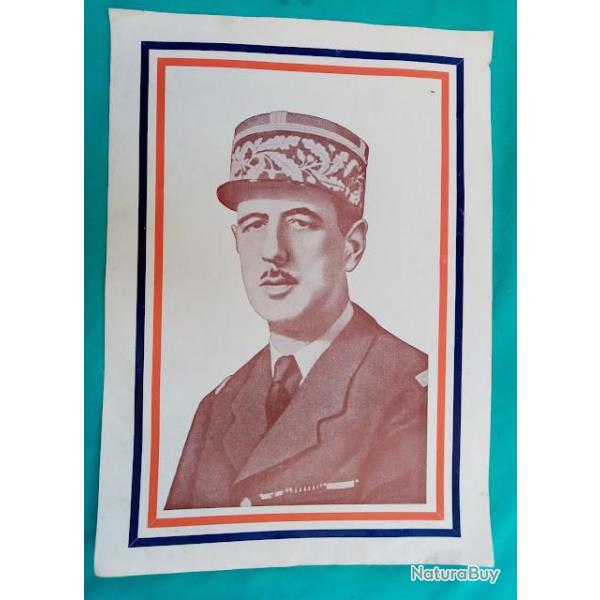 Affiche Gnral de Gaulle   priode libration