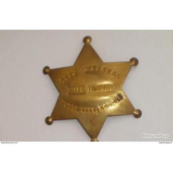 Badge Etoile :Sheriff, Marshall , Indian Police , Inspecteur, etc...1