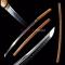 petites annonces chasse pêche : Katanas shirasaya T10 Option Bo-Hi - lame affiné. Sabre japonais avec vrai hamon - Saya en bois de R