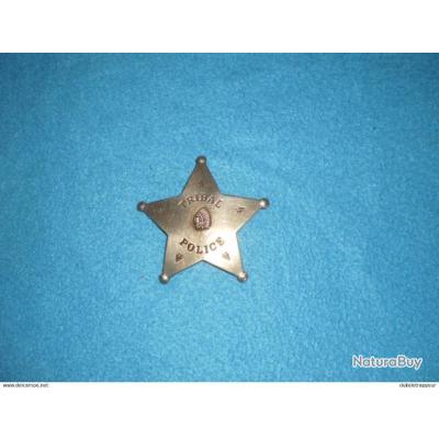 Badge US Marshal En Laiton - Étoile De Shérif Denix - Réplique 1789 Edmund Randolph - 6 Cm