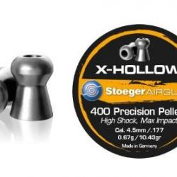 Boite de 400 Plombs Stoeger X-Hollow Calibre 4,5 MM