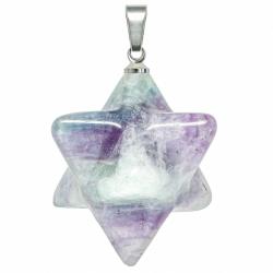 Pendentif étoile merkaba en fluorite