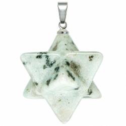 Pendentif étoile merkaba en jaspe sésame