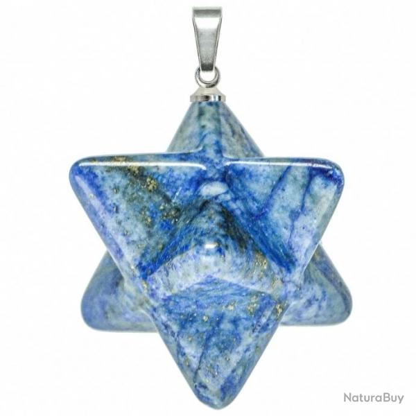 Pendentif toile merkaba en lapis lazuli