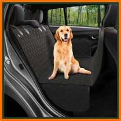 Housse de siège de voiture imperméable - Transport de chiens - 147x137cm - Noir - Livraison rapide
