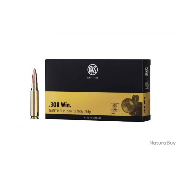 Wahoo ! Munition RWS 308 Win. Target Elite Plus Scorion 10.9g 168gr x10 boites