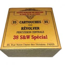 38 SW Spécial: Reproduction boite cartouches (vide) SOCIETE FRANCAISE des MUNITIONS 10812459