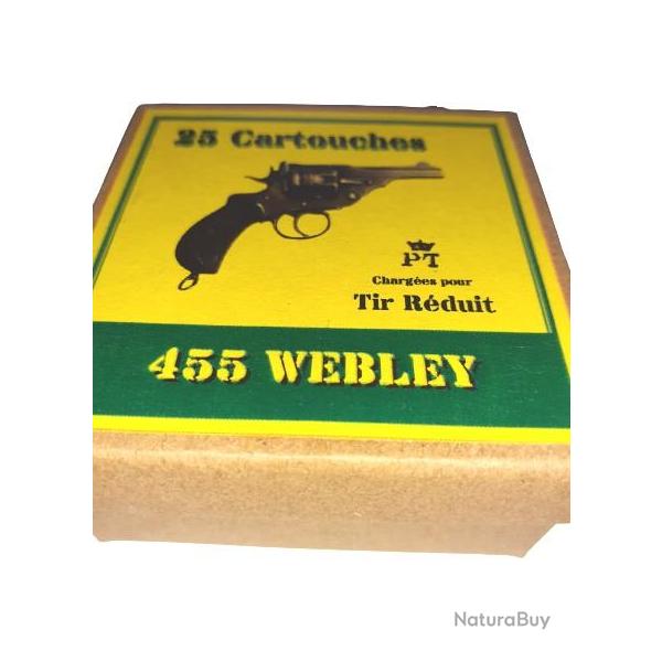 455 Webley: Reproduction boite cartouches (vide) A-F "Tir Rduit" 10812508