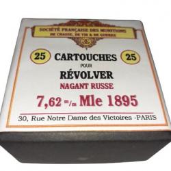 7,62mm Nagant Russe 1895: Reproduction boite cartouches (vide) SOCIETE FRANCAISE MUNITIONS 10813770