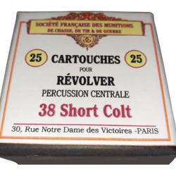 38 Short Colt: Reproduction boite cartouches (vide) SOCIETE FRANCAISE des MUNITIONS 10813960