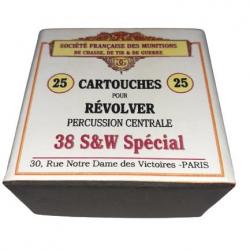 38 SW Spécial: Reproduction boite cartouches (vide) SOCIETE FRANCAISE des MUNITIONS 10813970