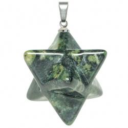 Pendentif étoile merkaba en jaspe de Kambaba