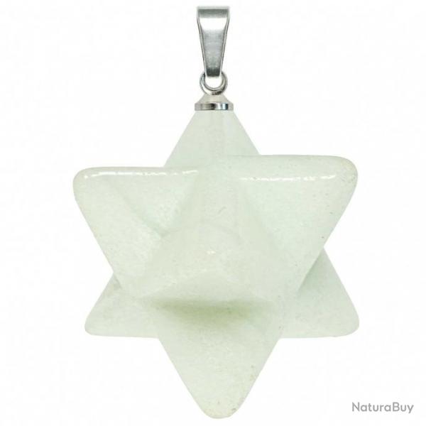 Pendentif toile merkaba en amazonite